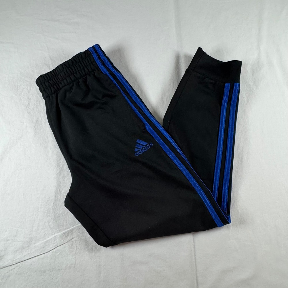 Adidas Kid's‎ Size 8 Black 3-Stripe Regular Fit Jogger Track Pants AK5850